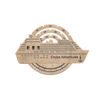 Travel Tracker Cruise Liner 3D Colored Wooden World Map - Terra