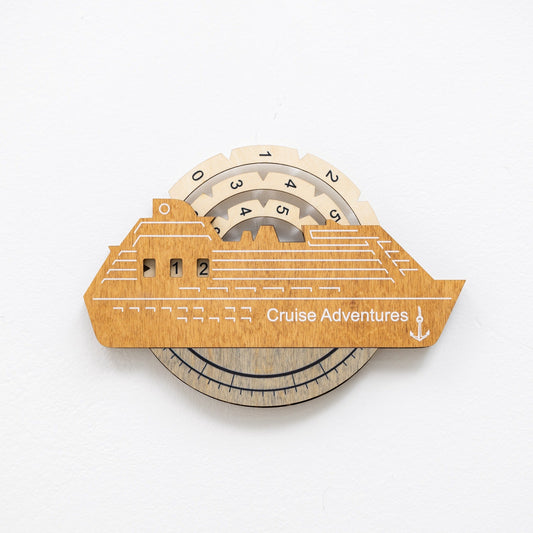 Travel Tracker Cruise Liner 3D Colored Wooden World Map - Multicolor