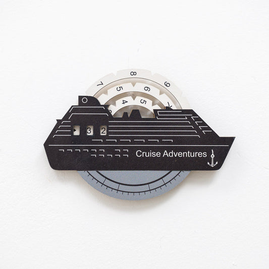 Travel Tracker Cruise Liner 3D Colored Wooden World Map - Nordik