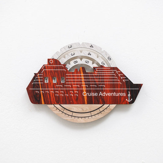 Travel Tracker Cruise Liner 3D Colored Wooden World Map - Urban