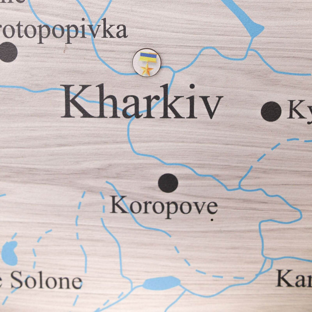 wooden ukraine map