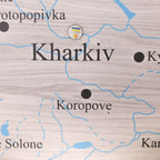 wooden ukraine map