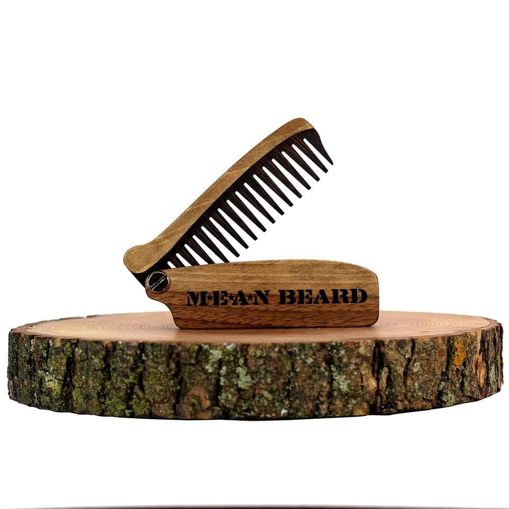 Custom Folding comb A Wenge/Walnut Mean beard