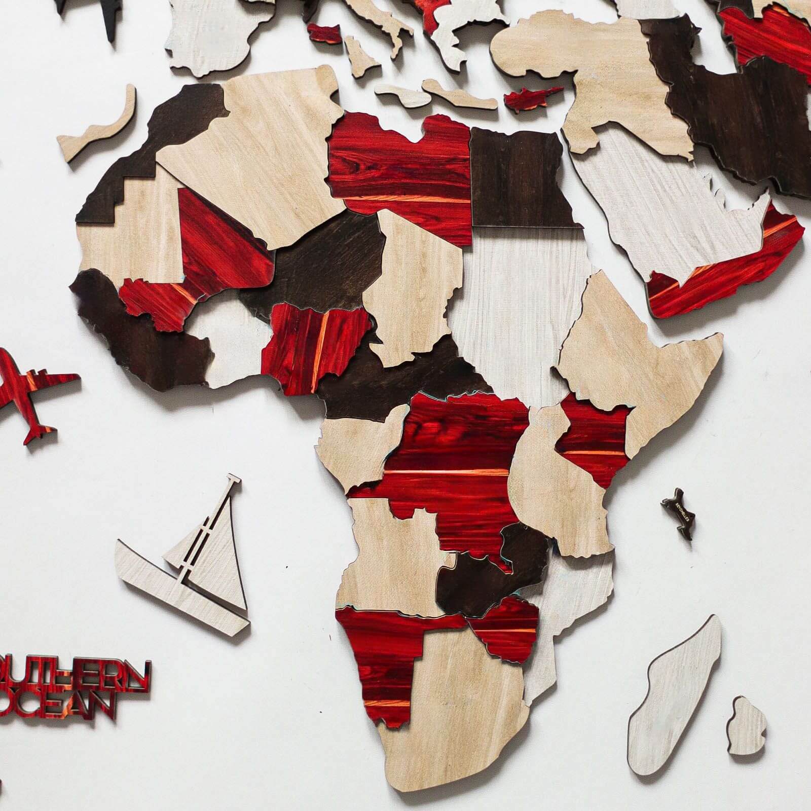 world map colored