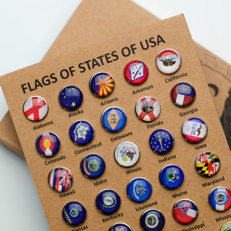 USA Flags Push Pins