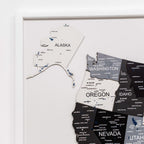 Map of the Pacific Northwest region with state names and major cities.