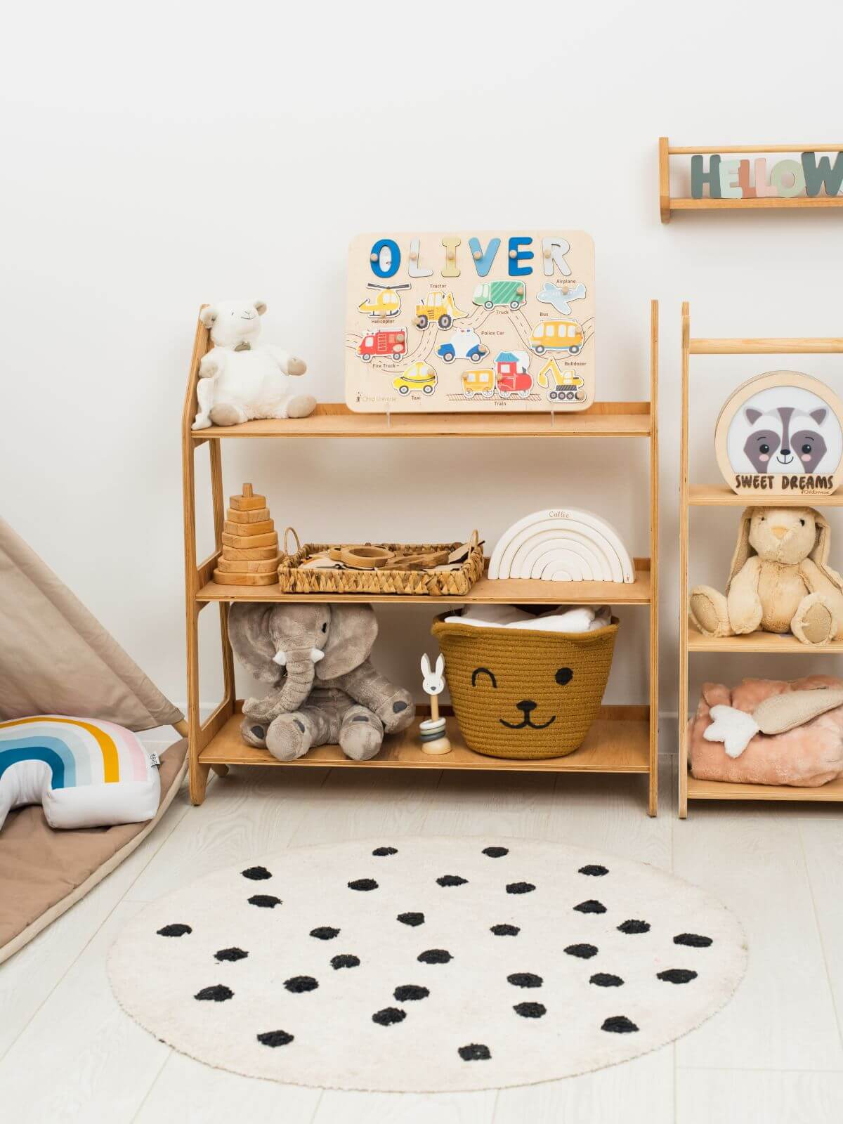 wooden name puzzle