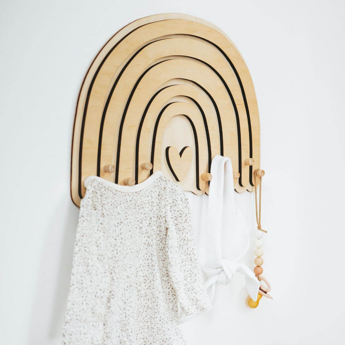 wooden rainbow hanger