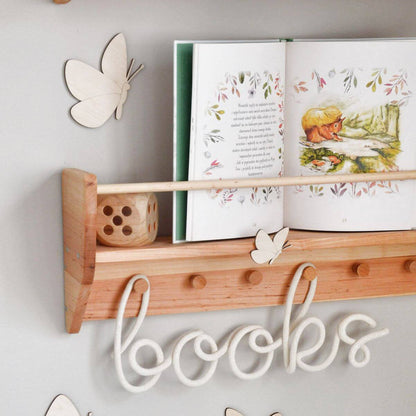 wooden wall shelf