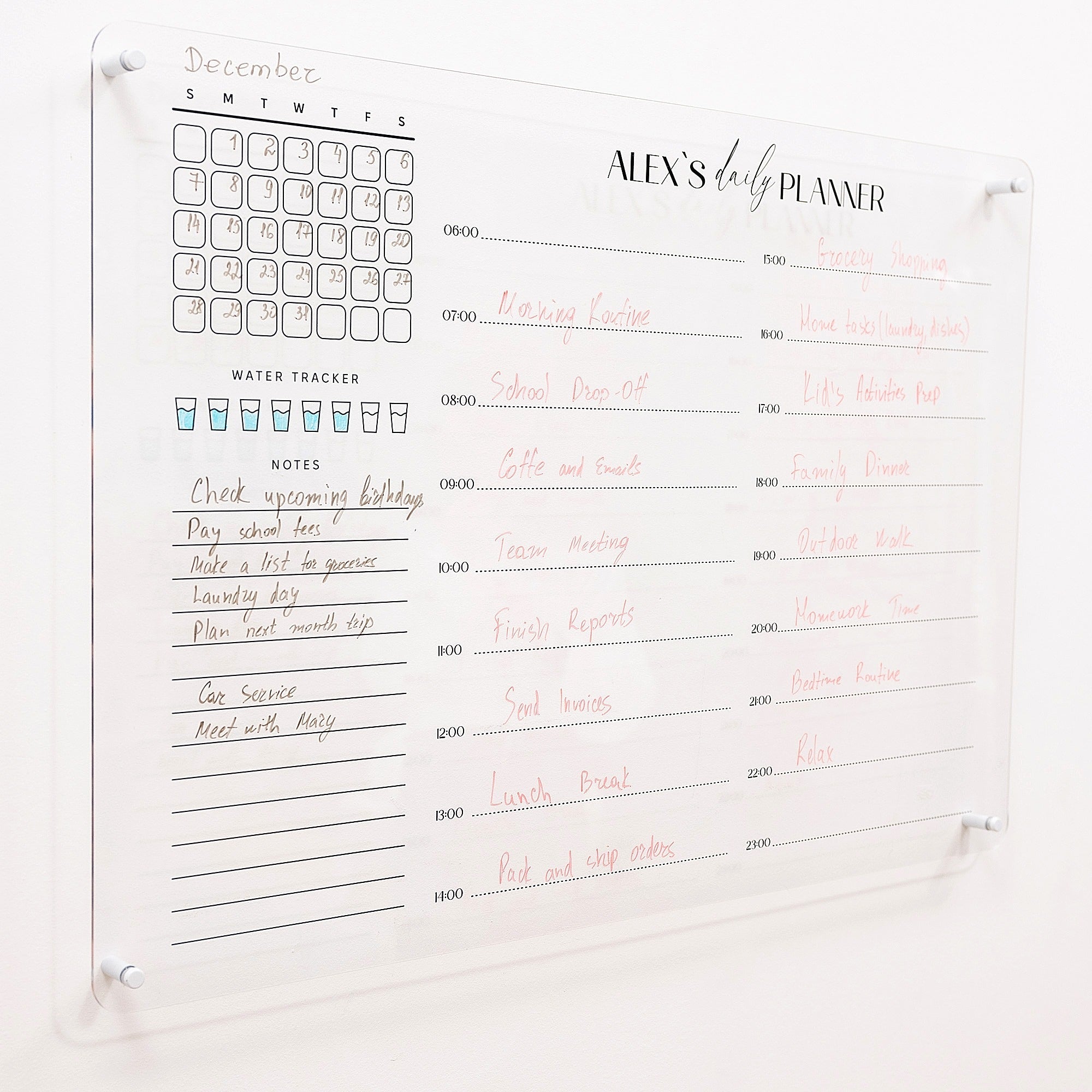 Acrylic Wall Daily Planner