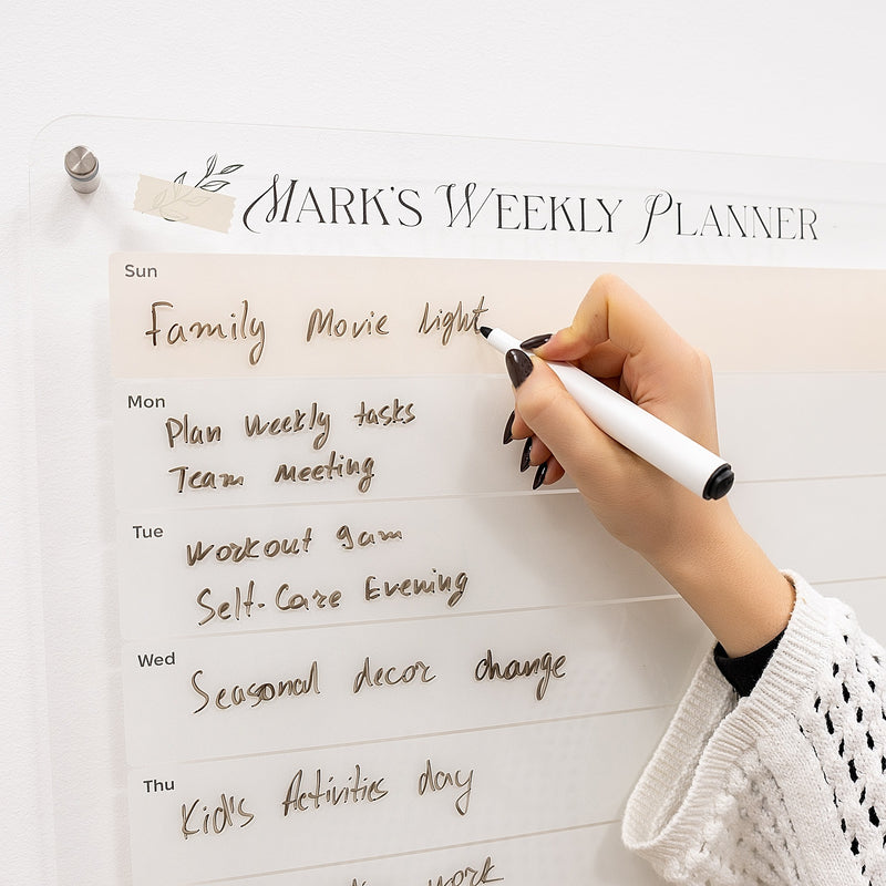 Acrylic Wall Weekly Planner 2