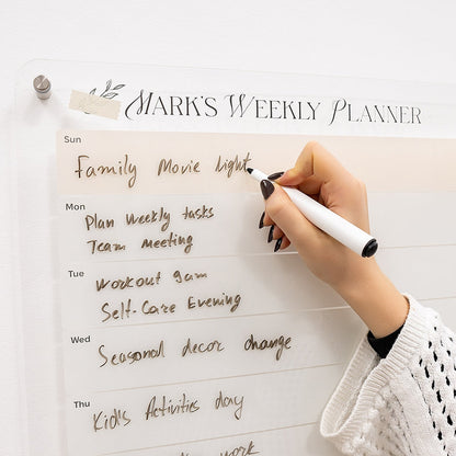 Акриловий настінний щотижневий планувальник 2