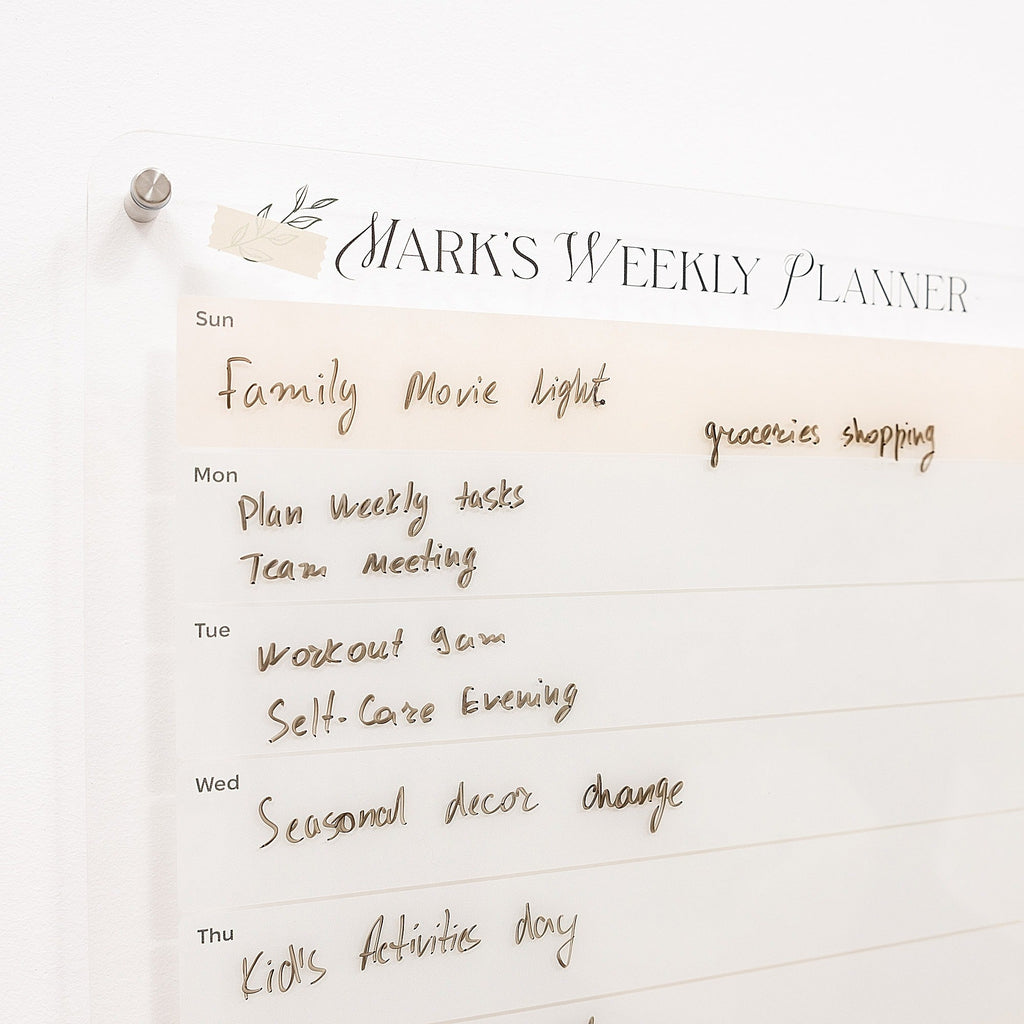 Acrylic Wall Weekly Planner 2