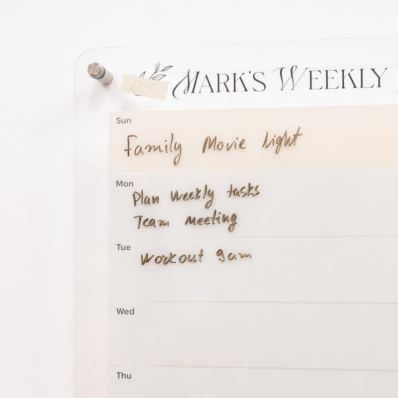 Acrylic Wall Weekly Planner 2