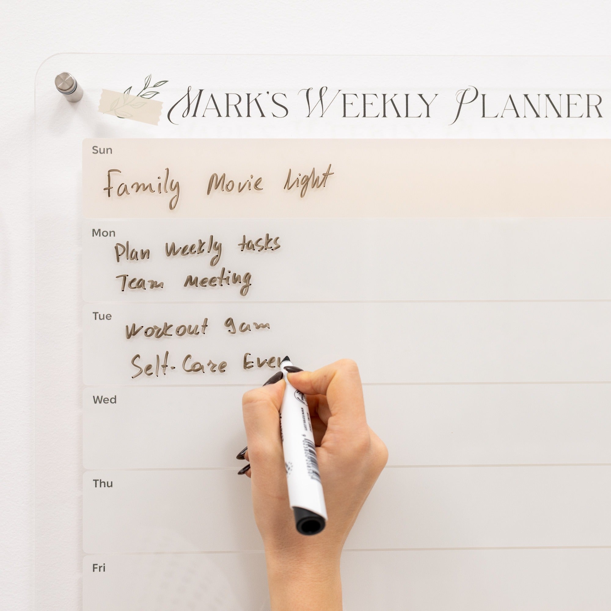 Acrylic Wall Weekly Planner 2