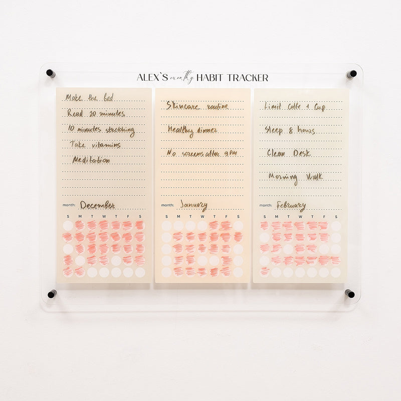 Acrylic Wall Habit Tracker Planner