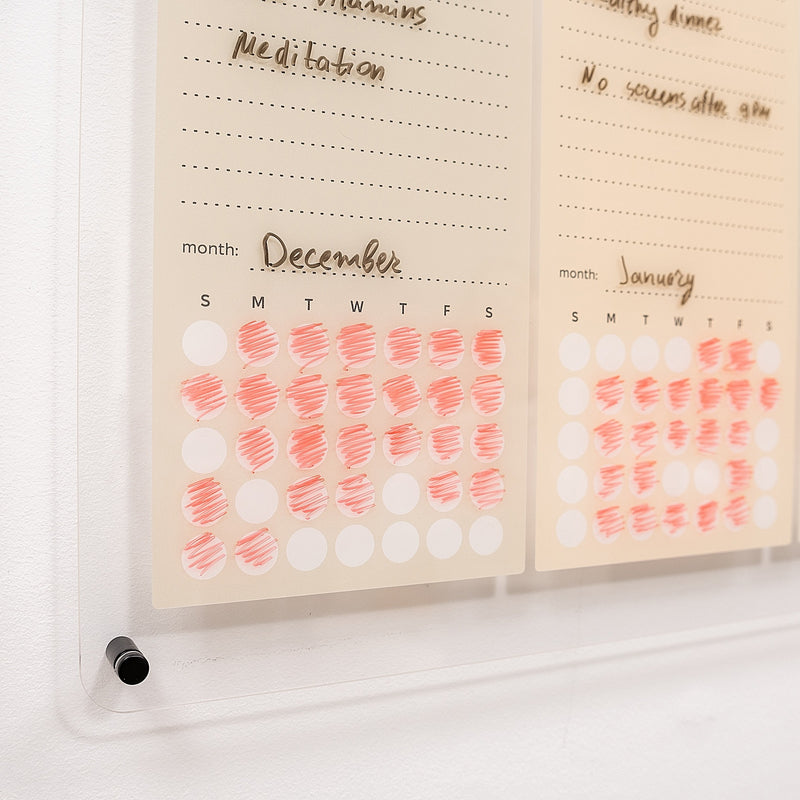 Acrylic Wall Habit Tracker Planner