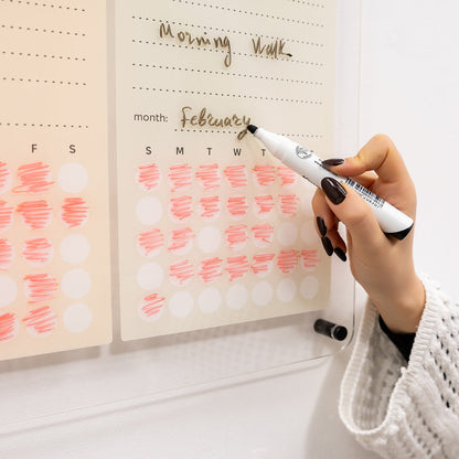 Acrylic Wall Habit Tracker Planner