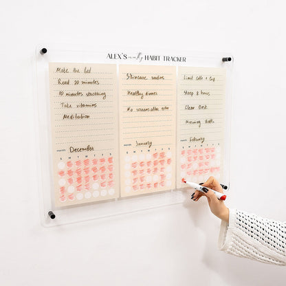 Acrylic Wall Habit Tracker Planner