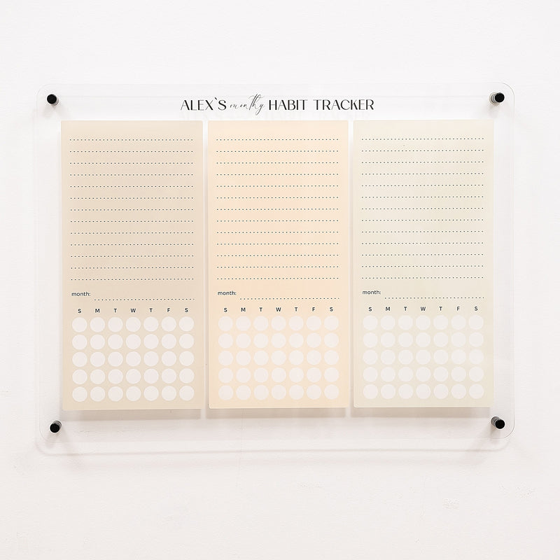 Acrylic Wall Habit Tracker Planner