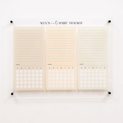 Acrylic Wall Habit Tracker Planner
