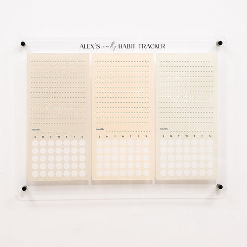 Acrylic Wall Habit Tracker Planner
