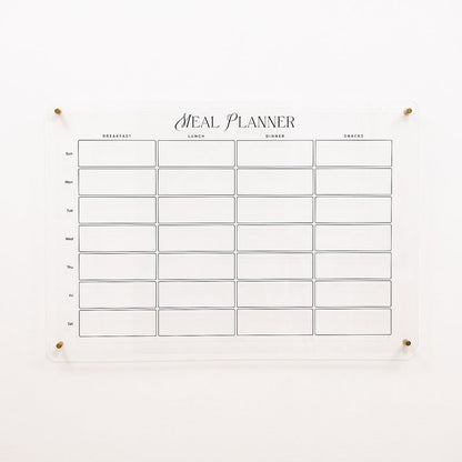 Акриловий настінний щотижневий планувальник харчування