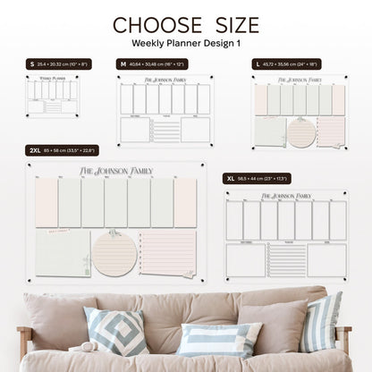 Акриловий настінний щотижневий планувальник 1