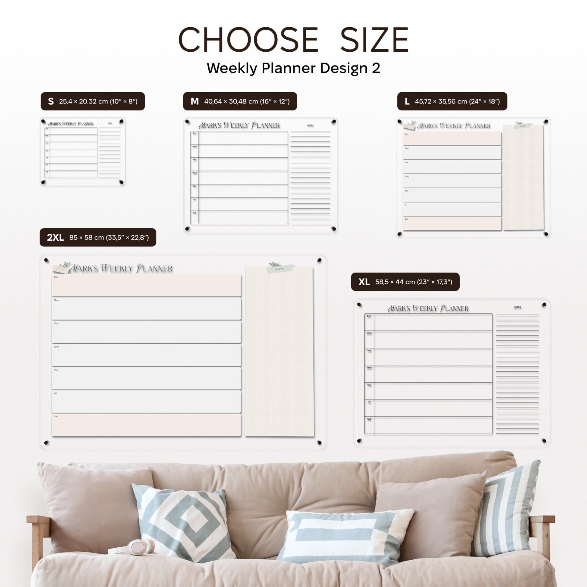 Acrylic Wall Weekly Planner 2