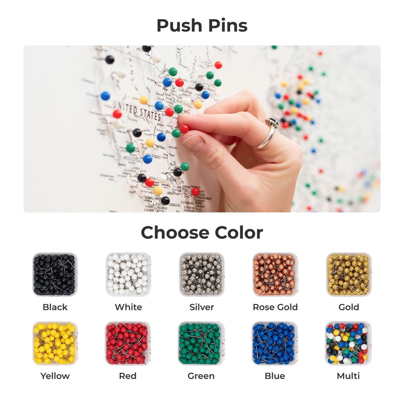 Карта світу на полотні - антикварна