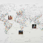 Карта світу на полотні - антикварна