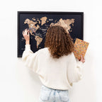 3D Wooden Panel World Map Terra