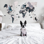 wood world map in bundle