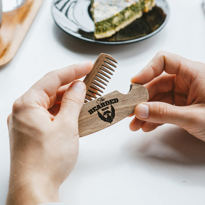 Wooden Beard Comb - Bearded man (B2B)