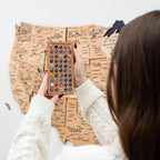 Wooden 3d Map of USA - Gold
