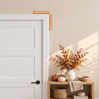 Blessed and Thankful wood door corner sign