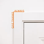 Give Thanks Always rustic wood sign