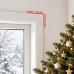Holly Jolly Christmas wood door corner sign