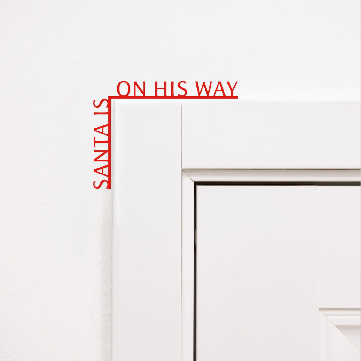 Santa is on His Way rustic wood sign