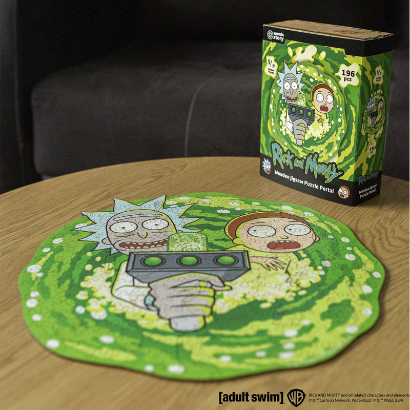 Wooden jigsaw maze puzzle Rick&Morty™ Portal (B2B)