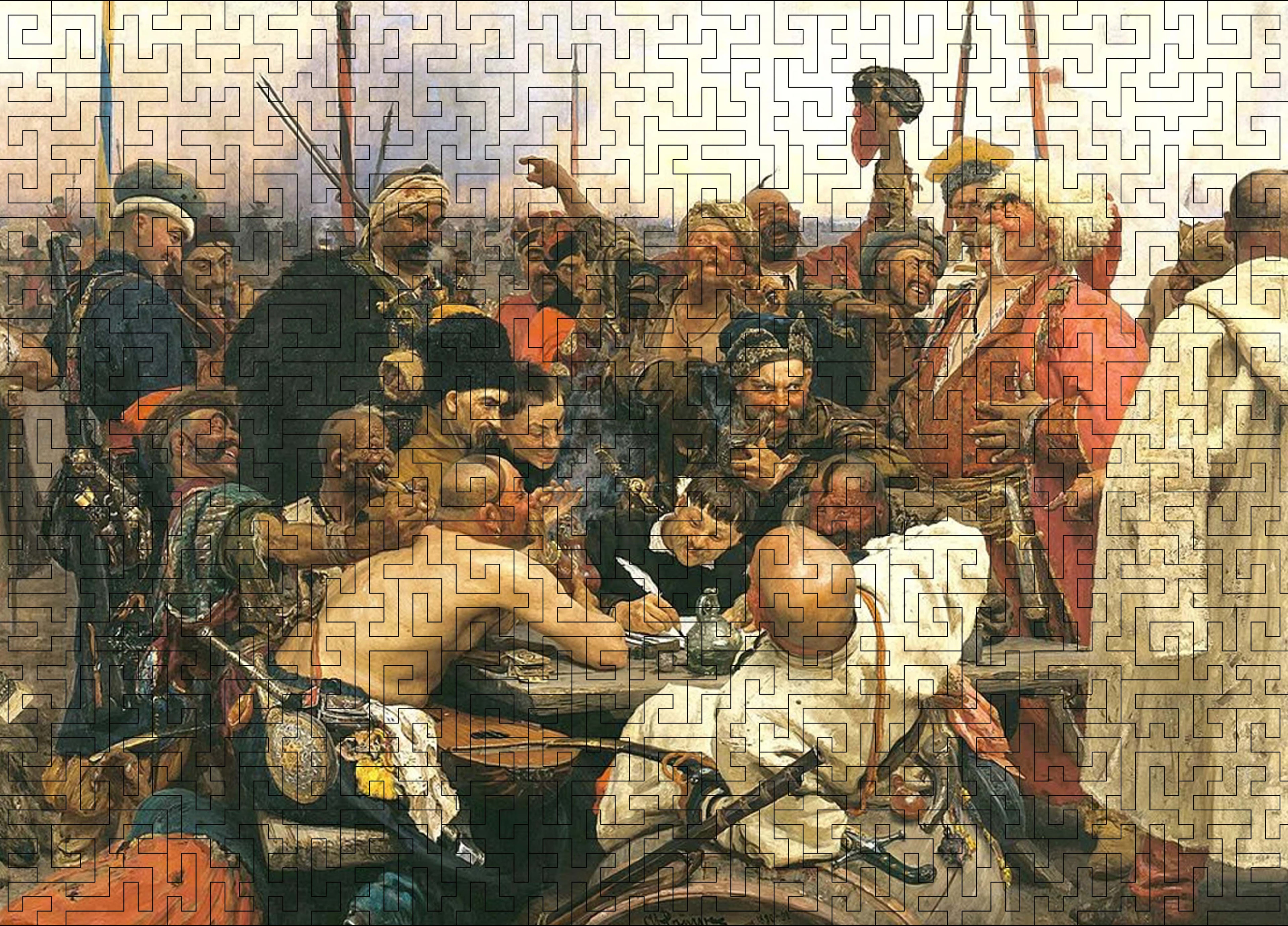 Дерев'яний лабіринт-головоломка Запорожці пишуть листа (Ілля Рєпін)