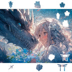 Wooden Jigsaw Puzzle Anime Fantasy Dragon Companion