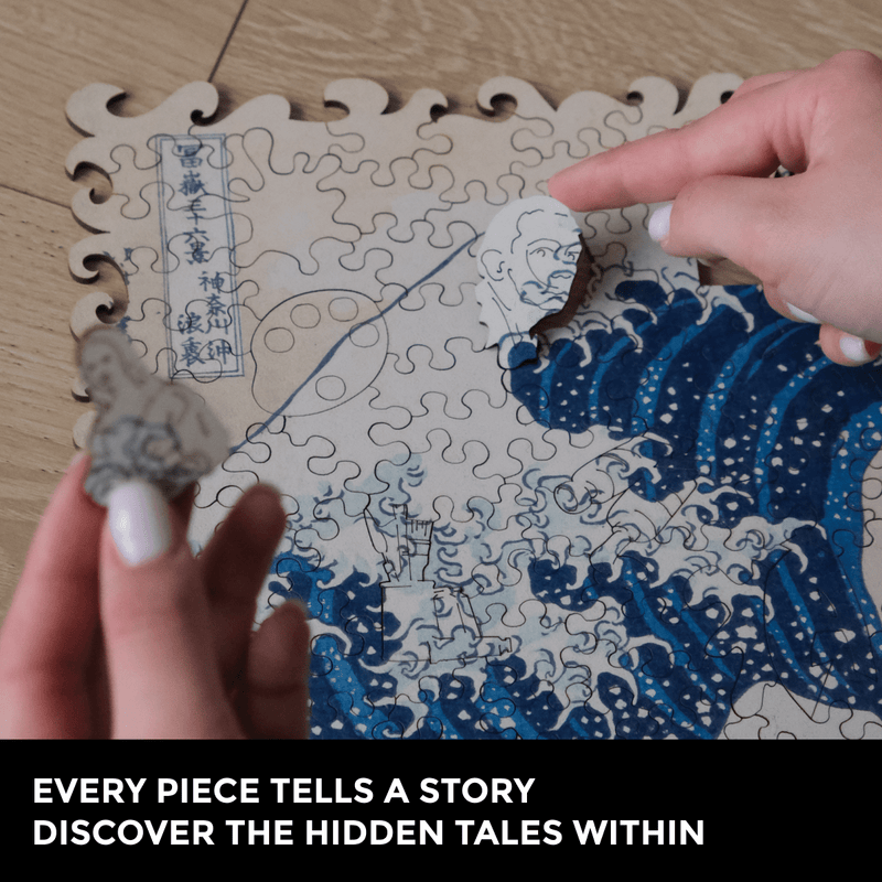 Wooden Jigsaw Puzzle The Great Wave Off Kanagawa (Hokusai) (B2B)