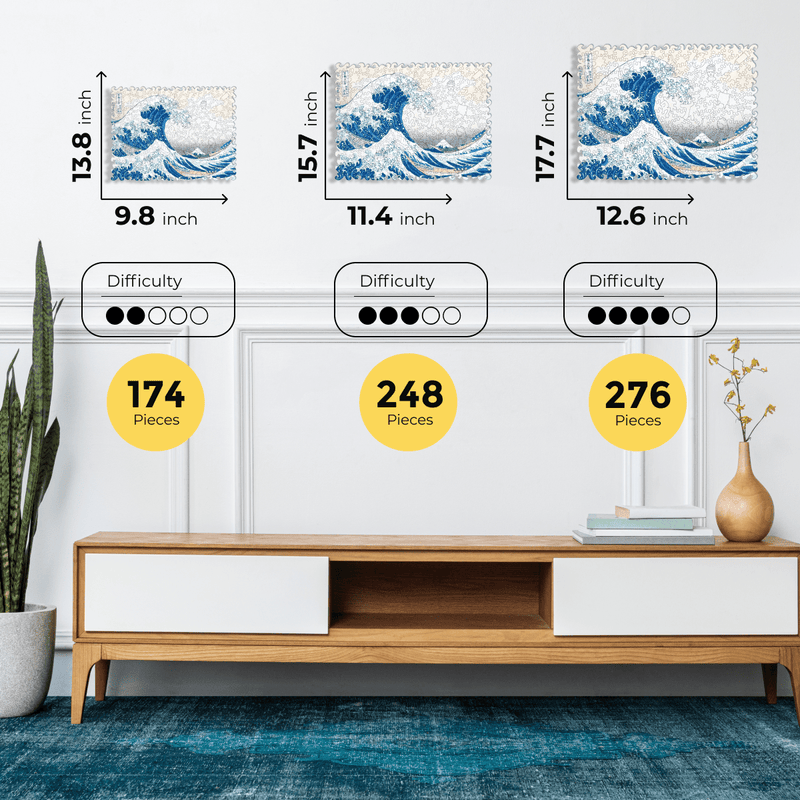 Wooden Jigsaw Puzzle The Great Wave Off Kanagawa (Hokusai) (B2B)
