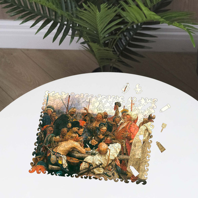Wooden Jigsaw Puzzle Zaporozhians write a letter (Ilya Repin) (B2B)