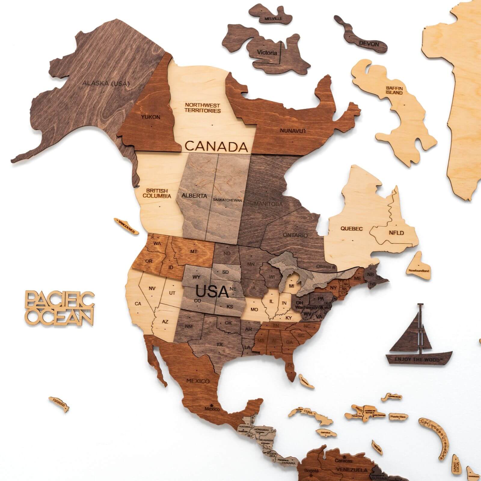 3d world map multicolor