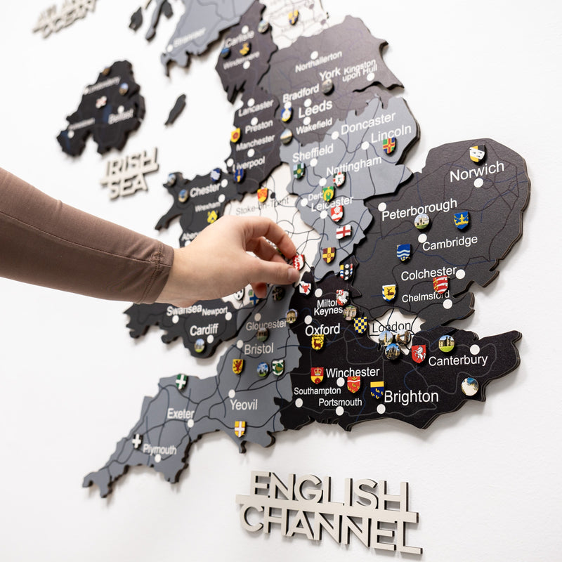 3D Wooden Map of the United Kingdom - Nordik