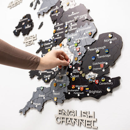 3D Wooden Map of the United Kingdom - Nordik