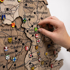 3D Wooden Map of the United Kingdom - Terra