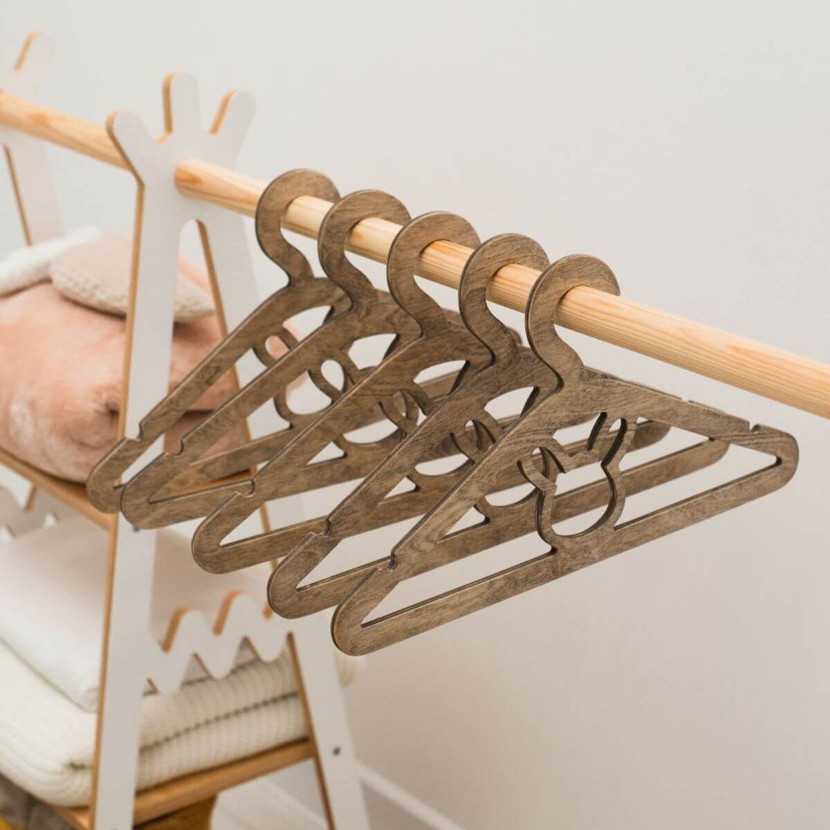 wooden baby hangers